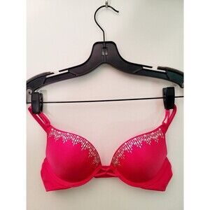Victoria's Secret Bright Pink 2 pc bikini set w/ Crystal Accents